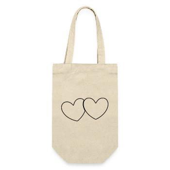 cœur noir cadeau - Sac à bouteille - nature - Devant