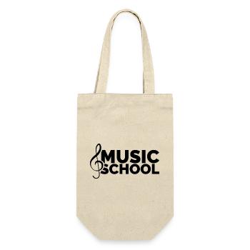 Music School Symbol Clef Sheet Music Musician - Gift Bag for Bottles - nature - Front