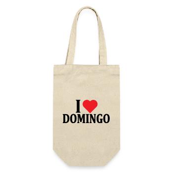 T-shirt I love Domingo t-shirt gift idea - Gift Bag for Bottles - nature - Front