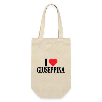 I love Giuseppina t-shirt gift idea - Gift Bag for Bottles - nature - Front