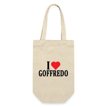 T-Shirt Ich liebe Goffredo T-Shirt Geschenkidee - Geschenkbeutel für Flaschen - Natur - Vorne