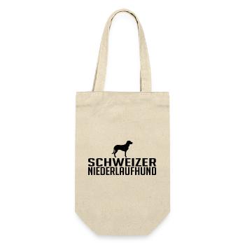 Schweizer Niederlaufhund Hunderasse Hund Hunde - Geschenkbeutel für Flaschen - Natur - Vorne