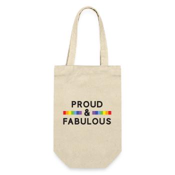 Pride Month - Stolz und fabelhaft - Geschenkbeutel für Flaschen - Natur - Vorne