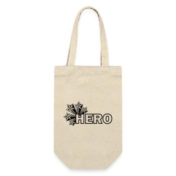 Mein Held Stern - Geschenkbeutel für Flaschen - Natur - Vorne