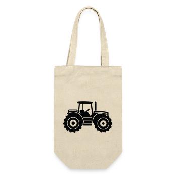 Traktor - Geschenkbeutel für Flaschen - Natur - Vorne