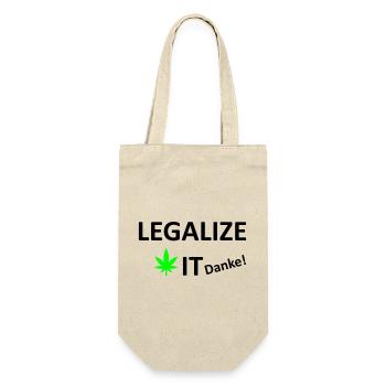 Legalize It weed Cannabis Marihuana - Geschenkbeutel für Flaschen - Natur - Vorne