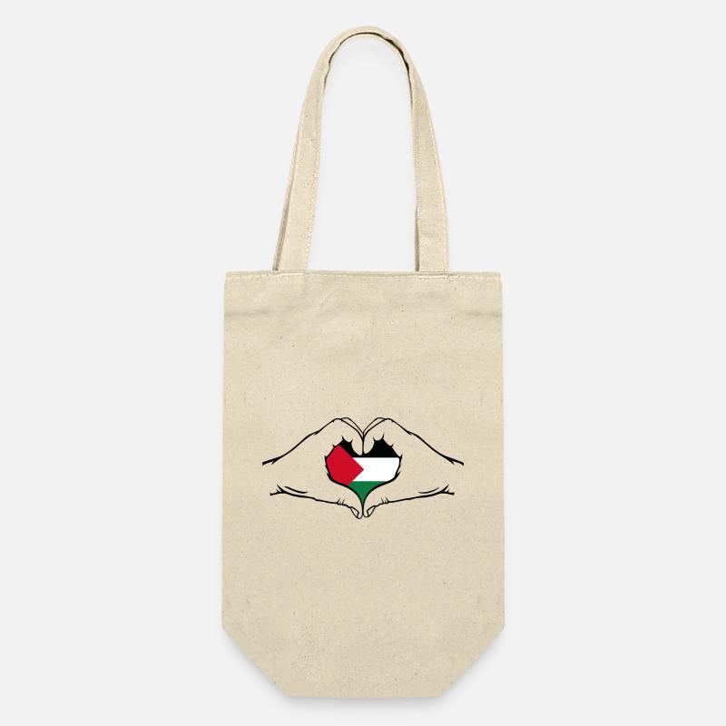 Drapeau de la Palestine Aiguilles Forme De Coeur - Sac à bouteille - nature