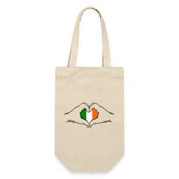 Ireland Heart Shape - Gift Bag for Bottles - nature - Front