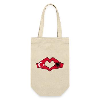 Turquie Albanie Forme de coeur avec les mains - Sac à bouteille - nature - Devant