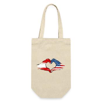 Autriche USA forme de coeur avec les mains utilisées - Sac à bouteille - nature - Devant