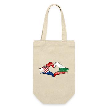 Croatie Bulgarie forme de coeur avec les mains utilisées - Sac à bouteille - nature - Devant