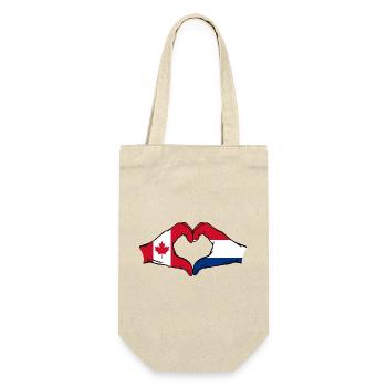 Canada Holland heart shape with hands - Gift Bag for Bottles - nature - Front