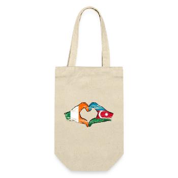 Ireland Azerbaijan Heart Shape with Hands Used - Gift Bag for Bottles - nature - Front