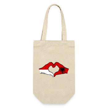 Indonésie Albanie Forme de coeur avec les mains - Sac à bouteille - nature - Devant