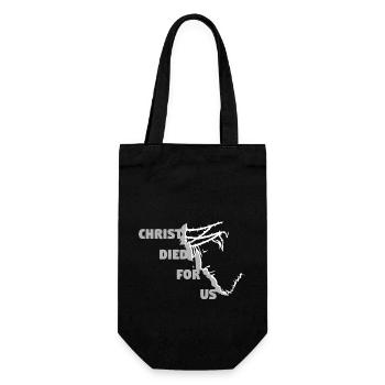 Christ est mort pour nous - Anglais - Sac à bouteille - noir - Devant