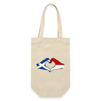 Scotland Indonesia Flag Hands Heart Shape - Gift Bag for Bottles - nature - Front