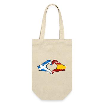 Ecosse Espagne Drapeau Aiguilles Coeur Forme D’occasion - Sac à bouteille - nature - Devant