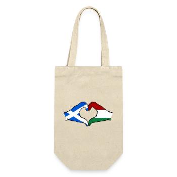 Scotland Hungary Flag Hands Heart Shape - Gift Bag for Bottles - nature - Front