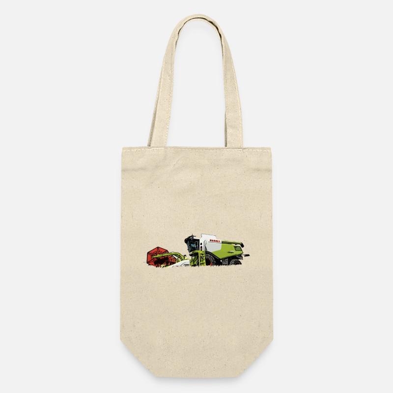 Mähdrescher Claas 630 - Geschenkbeutel für Flaschen - Natur