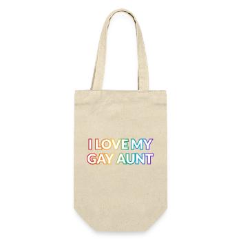 I love my gay aunt - Gift Bag for Bottles - nature - Front