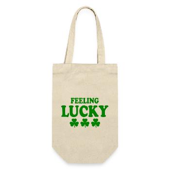 feeling lucky - Geschenkbeutel für Flaschen - Natur - Vorne