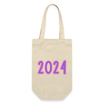 2024. HAPPY NEW YEAR. NEW YEAR'S EVE. NEW YEAR - Gift Bag for Bottles - nature - Front
