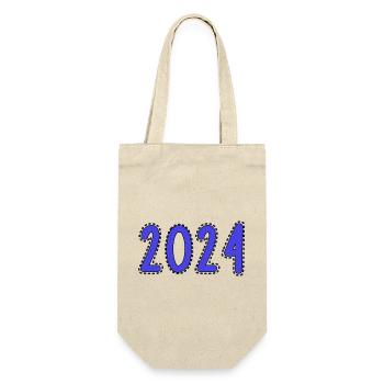 2024. HAPPY NEW YEAR. NEW YEAR'S EVE. NEW YEAR - Gift Bag for Bottles - nature - Front