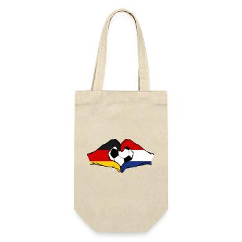 Allemagne Hollande Football Drapeau Mains Coeur Forme - Sac à bouteille - nature - Devant