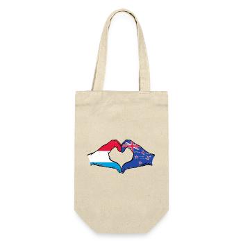 Luxembourg Drapeau de la Nouvelle-Zélande Aiguilles Coeur Utilisé - Sac à bouteille - nature - Devant