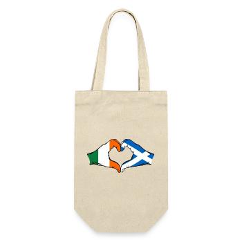 Ireland Scotland Hands Heart Shape - Gift Bag for Bottles - nature - Front