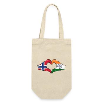 Norway India hands heart shape used - Gift Bag for Bottles - nature - Front