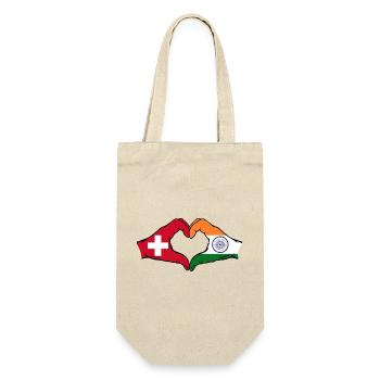 Switzerland India hands heart shape - Gift Bag for Bottles - nature - Front