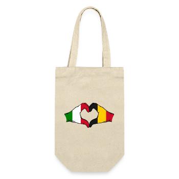Italy Belgium hands heart shape - Gift Bag for Bottles - nature - Front