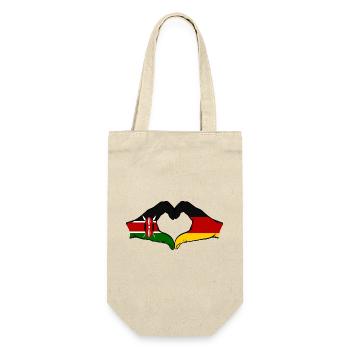 Kenya Germany Hands Heart Shape - Gift Bag for Bottles - nature - Front