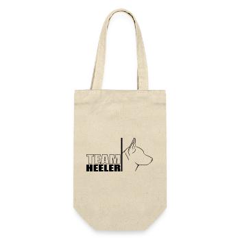 TEAM Heeler Cattle Dog Hunde Hund Wilsigns - Geschenkbeutel für Flaschen - Natur - Vorne