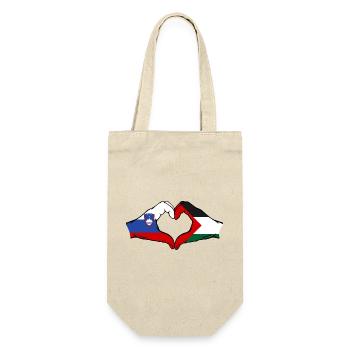 Slovénie Palestine Drapeau Coeur Forme De Coeur - Sac à bouteille - nature - Devant