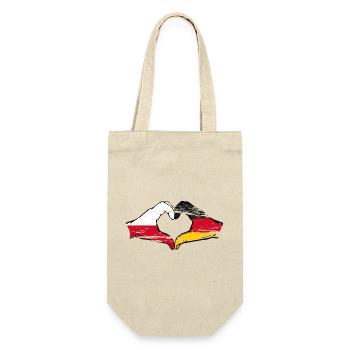 Poland Germany Flag Heart Shape Used - Gift Bag for Bottles - nature - Front