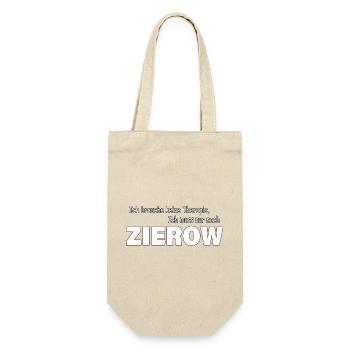 Therapie ZIEROW - Geschenkbeutel für Flaschen - Natur - Vorne
