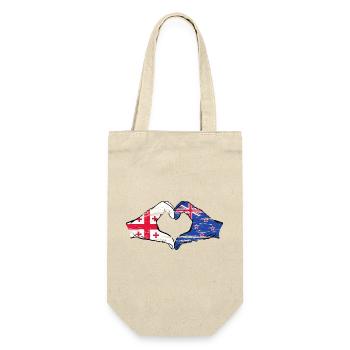 Georgia New Zealand Flag Hands Heart Shape Used - Gift Bag for Bottles - nature - Front