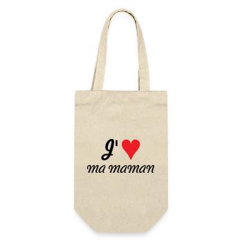J'aime ma maman - Fête des Mères - Sac à bouteille - nature - Devant