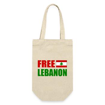 free lebanon - libanon - Geschenkbeutel für Flaschen - Natur - Vorne