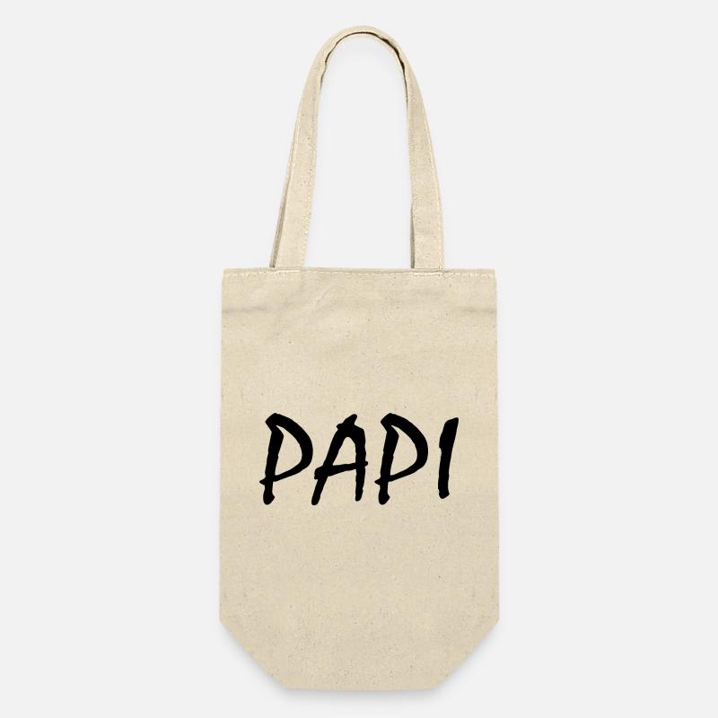 Papi - Geschenkbeutel für Flaschen - Natur