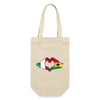 Italy Ghana flag hands heart shape used - Gift Bag for Bottles - nature - Front