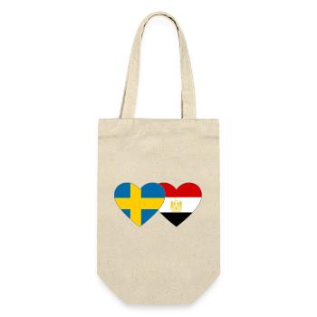 Sweden Egypt Flag Hands Heart Shape - Gift Bag for Bottles - nature - Front