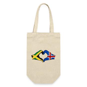 Jamaica Island Hands Heart Shape - Gift Bag for Bottles - nature - Front