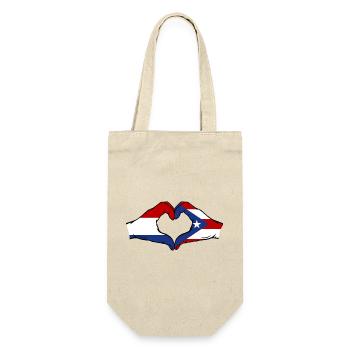 Holland Puerto Rico Hands Heart Shape - Gift Bag for Bottles - nature - Front