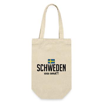 Schweden was sonst Spruch Skandinavien - Geschenkbeutel für Flaschen - Natur - Vorne
