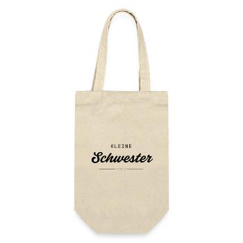 Minimalistisch Kleine Schwester, moderne Schrift - Geschenkbeutel für Flaschen - Natur - Vorne