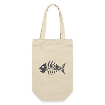 Hamburger Grätenkult - Geschenkbeutel für Flaschen - Natur - Vorne