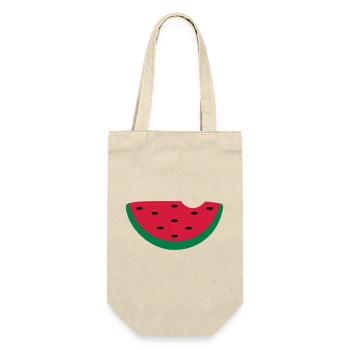 Melone - Geschenkbeutel für Flaschen - Natur - Vorne
